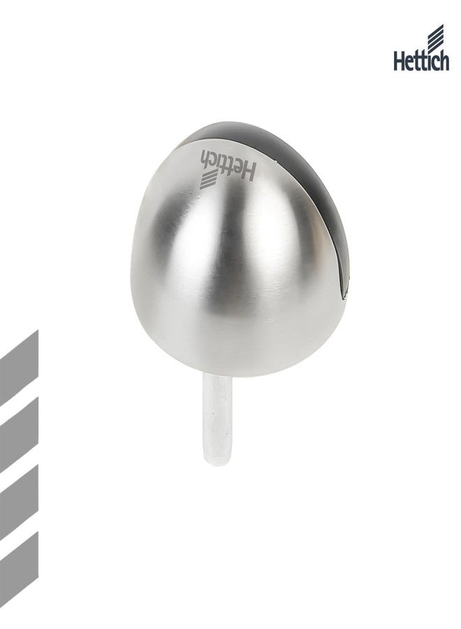 هيتيش هيتيتش HDS 44: سدادة باب أرضية شديدة التحمل على شكل نصف قبة، سدادة باب صلبة مزودة بأطراف مطاطية سوداء منخفضة، تحمي الجدران والأبواب في المطبخ وغرفة النوم والمكتب، عبوة من قطعتين - Image 5